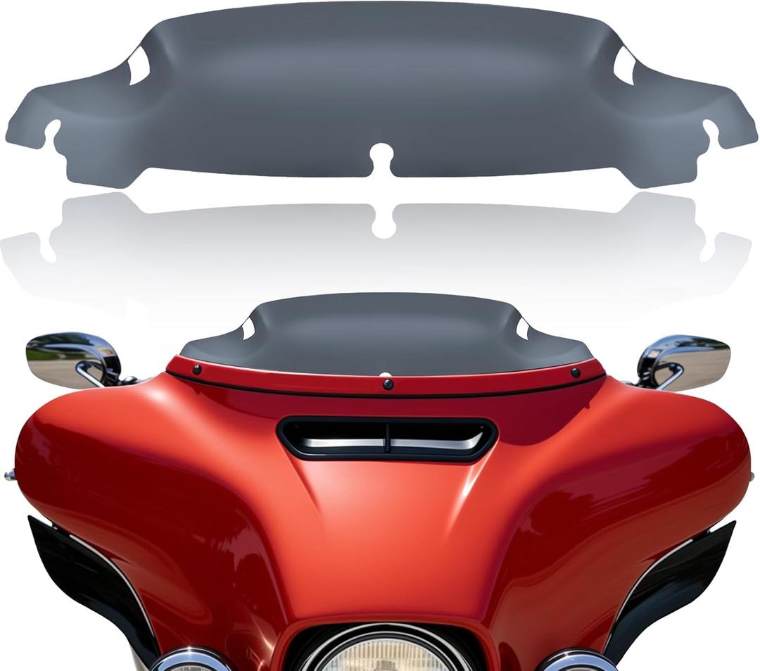 Smoke 4.5" Motorcycle Wave Windshield Windscreen Compatible for 2014-2023 Harley Davidson Touring Street Glide Electra Glide Tri Glide FLHX FLHXU FLHTC FLTR FLTR FLHTK FLHXSE