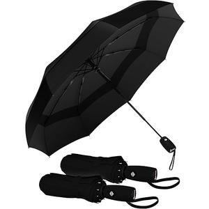 REPEL Windproof Travel Umbrella - Compact & Withstands Winds up to 85MPH , Strongest Premium Auto Folding Umbrella for Rain and Sun - Durable, Light & Portable for Women & Men , Fits Backpack & Cars 3pcs, 