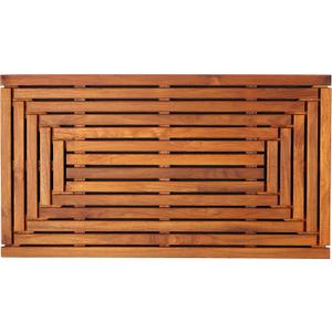 Bare Decor Giza Shower, Spa, Door Mat in Solid Teak Wood, 36" x 20"