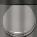 Mayfair Athens Toilet Seat, Easy Clean Hinges and Durable Wood Seat, Round, White