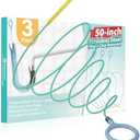 50 Inch Drain Snake Drain Hair Remover (3 Pack), Anti-break Metal Sink Snake Drain Clog Remover, Long Drain Cleaning Tool Plumbing Snake for Shower Drain, Kitchen Bathtub, Bathroom Sink Cleaning