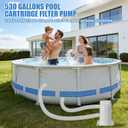 530 GPH Above Ground Pool Filter Pump, Water Circulation & Cartridge Filtration System Keep Pool Crystal Clear with Energy-Saving Performance
