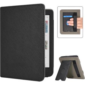 Caweet Case for Kobo Clara Colour/BW 6 Inch 2024 Release, Premium PU Leather Foldable Stand Protective Sleeve Cover with Card Slot and Hand Strap, Black Caweet Case for Kobo Clara Colour/BW 6 Inch 2024 Release, Premium PU Leather Foldable Stand Protective Sleeve Cover with Card Slot and Hand Strap, Black