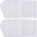 30Pcs Linen Cotton Cocktail Napkins for Embroidery, 6x6 Inch White Cotton Linen Napkins, Ideal Wedding Cocktail Napkins for Party, Home Bar