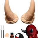 Libima Halloween Prosthetics Devil Horns Men Women with Face Paint and Makeup Adhesive Glue Halloween Demon Horns Cosplay Costume Goat Horns Cosplay Halloween Latex Prosthetic Set(Large)