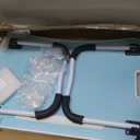 BUYIFY Folding Lap Desk, 23 Inch Portable Wood Blue Laptop Bed Desk Lap Desk with Cup Holder, for Working Reading Writing, Eating, Watching Movies for Bed Sofa Couch Floor- new005 Blue