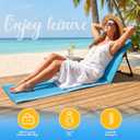 Vicenpal Foldable Beach Lounge Chairs Portable Lightweight Beach Mat Lounger Chairs with Back Support Pool Seat for Sunbathing Sand Tanning Outdoor Poolside Camping Picnic Lawn(Blue,2 Pack)
