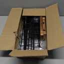 Greeting Card Display Stand, 4-Tier Greeting Card Organizer for Cards, Postcard, Photos, Brochure, Sticker, Trading Cards, Metal & Wooden Retail Display Rack for Vendors Counter Retail (Black)