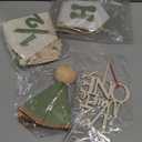 1/2 Birthday Boy Half Birthday Decorations - White Green Half Way to One Banner Cake Topper Tassel Wood Bead High Chair Banner Hat for Boys 6 Months Birthday Decorations Party Supplies