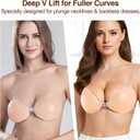 Strapless Adhesive Bra with Detachable Shoulder Straps Ultra Soft Silicone Push Up Strong Hold Invisible Sticky Bra, B Cup