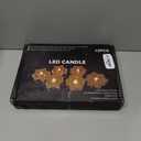 AVEKI 12 Pack Crystal Flameless Tea Lights Candles Battery Operated, Star-Shaped Flameless Tealight Candles for Halloween Christmas Wedding Party Home Decor (Star)