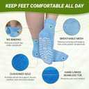 CaiDieNu Non Slip Diabetic Ankle Socks: Bamboo Viscose Non Binding Hospital Socks with Grip for Women Men Elderly Edema 9-15