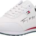 Tommy Hilfiger Women's Laces Sneaker (5.5, White/White/Navy)