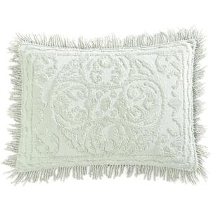 Beatrice Home Fashions Medallion Chenille Bedspread, King Sham, Sage