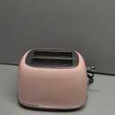 Roter Mond 2 Slice Toaster Retro Stainless Steel with Bagel, Cancel, and Defrost Functions, 6 Bread Shade Settings, Extra Wide Slots and Removable Crumb Tray, Pink