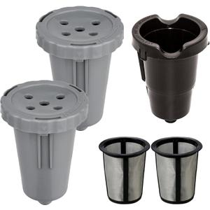 Reusable cups for 2-Pack Universal K Refillable Coffee Pods filter with 5 Holes, compatible with K Supreme, K Slim, K-Duo Gen2, K-Brew Chill with MultiStream Technology