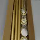 2Pack Gold Tension Curtain Rods 31-63 Inches,Spring Loaded Curtain Rods No Drilling for Window,Adjustable Shower Rod for Bathroom,Closet