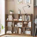 VASAGLE Custos Collection - Bookshelf, 3-Tier Bookcase, Book Shelf, Open Storage Shelf, 9.4 x 49.6 x 39.4 Inches, for Living Room, Home Office, Dining Room, Rustic Brown ULBC454K01