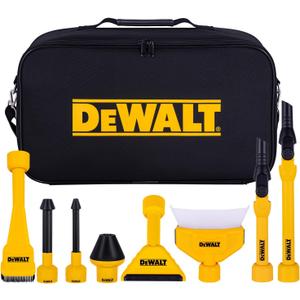 DEWALT 3-in-1 Pro 8-Piece Wet/Dry Vacuum Attachments Kit with Accessory Bag for Efficient Cleaning & Energy Saving, Compatible with Most Wet/Dry Vacs, DXVA00-0801
