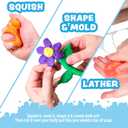 Tub Works Bath Dough Moldable Kids Soap Bath Toy, Variety 6 Pack | Shape, Mold & Create Tub Art with Soapy Dough | Soft & Moldable Kids Bath Soap for Shaping | Sensory Toddler Bathtub Toys