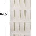 Household Essentials Over The Door 24 Packet Shoe Storage Organizer, Natural Canvas