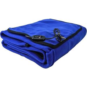 Kirkwood Kitchen Heated Blanket with USB Power, Soft Portable Outdoor Blanket, Stadium Blanket, Picnic Blanket, for Traveling, Camping, Hiking & Outdoor Activities or Wheelchair Use, Blue
