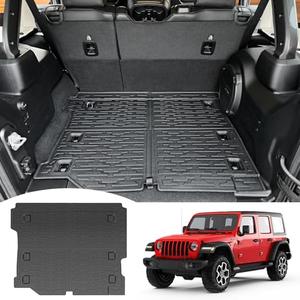 Utiiy Cargo Mat Compatible with 2018-2025 Jeep Wrangler JL Unlimited 4 Door 4X4, Cargo Liner Rear All-Weather Protection Trunk Liner for 2024 Jeep Wrangler JL/JLU Accessories