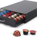 Coffee Pod Holder Storage Drawer Compatible With Verismo,Nespreso Vertuoline,CBTL,Caffitaly,Lavazza Blue Pods,40 Pod Capsule Holder,Office or Home Kitchen Counter Organizer
