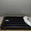 LZRS Solid Hardwood Freestanding Pet Gate, Wooden Dog Gates for Doorways, Nature Wood Dog Gates for The House, Dog Gate for Stairs, Freestanding Indoor Gate Safety Fence, Black, 30" Height-4 Panels