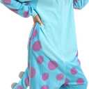 NAITOKE Adult Animal Onesie Halloween Costume Cosplay One-Piece Pajamas Women Man Teens (X-Large, Blue Purple)