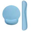 AORTDES Ergonomic Keyboard Mouse Pad Wrist Rest Support Set for Laptop/Computer/Desktop,Memory Foam Hand Rest Wrist Cushion for Gaming/Office,Lightweight Comfortable & Pain Relief (Blue)