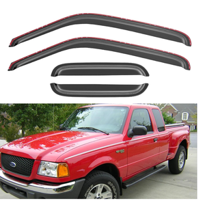 in-Channel Window Visors Rain Guards Shield for 1999-2011 Ford Ranger SuperCab, Window Vent Wind Deflectors Visors Shades for 1999-2008 Mazda B3000, 1999-2010 Mazda B4000 Extended Cab