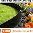 4 inch Tall Landscape Edging Kit 120FT Garden Edging with 210 Spikes for Lawn Edging and Flower Beds (Black, 120FT)