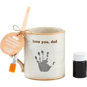 Mud Pie Dad Handprint Mug; 12 oz Mud Pie Dad Handprint Mug; 12 oz