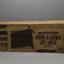 GoBar Portable Bar Table for Events - Black, 3 Skirts, or LED - Pop Up Mobile Bartending Station with Travel Carrying Case