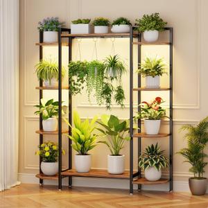 C1 Plant Stand Indoor with 6 Grow Lights, 6 Tiered Large Metal Plant Stand, 55 Inches Tall Plant Shelf with Hooks, Plant Holder Display Shelves for Patio, Garden, Living Room, Balcony C1 Plant Stand Indoor with 6 Grow Lights, 6 Tiered Large Metal Plant Stand, 55 Inches Tall Plant Shelf with Hooks, Plant Holder Display Shelves for Patio, Garden, Living Room, Balcony