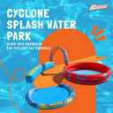 Banzai Cyclone Splash Water Park Outdoor Backyard Inflatable Toy with Sprinkling Slide and Kiddie Pool