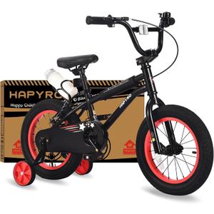 Kids BMX Bike 12 14 16 Inch for Boys Girls, Children's Bicycle with Training Wheels, Adjustable Seat and Steel Frame for Ages 2-7, Bicicleta para Niños, Multiple Colors