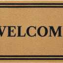 Smiry Front Door Mat Outside Entrance, Sturdy Dirt Trapper, Welcome, 47"X23"