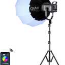 GVM 150W RGB Video Light Kit, 2700K~7500K Bi-Color LED Video Light Photography Studio Lighting Kit with Lantern Softbox & Stand, Continuous Output Lighting Kit with 8 Lighting Effects, CRI 97+