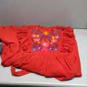 Women Mexican Embroidered Dress Traditional Casual Summer Floral Cinco De Mayo Fiesta Outfit Dance Party Midi Dresses (Small)