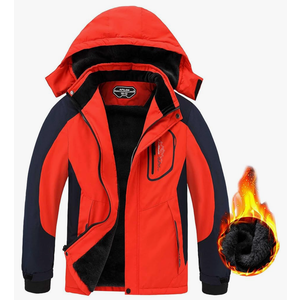 AFILOK Boy's Ski Jacket Waterproof Breathable Kids Fleece Lined Windproof Hooded Snowboard Coats Size 8