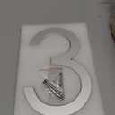 8 Inch Modern House Numbers for Outside  Large Metal Silver Address Numbers for Door  Floating Flush Mount Aluminum Street Numbers