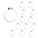 12 Pcs DIY Clear Plastic Fillable Balls Ornament, Removable Top Clear Hanging Ball,2.36Inch Christmas Ornaments Balls for Halloween, Christmas, Birthday, Wedding, Party, XmasDecorm, DIY Crafts(60mm)