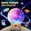 Paint Your Own Moon Lamp Kit, Cool Gifts DIY 3D Space Moon Night Light, Art Supplies Arts & Crafts Kit, Arts and Crafts for Kids Ages 8-12, Toys Girls Boy Birthday Gift Ages 3 4 5 6 7 8 9 10 11 12+