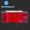 LED Boat Trailer Lights, Submersible LED Trailer Light Kit w/Wiring Harness Combined Stop Tail Lights, Amber Side Marker Lights, 3rd Light Bar for Camper Truck Snowmobile Over 80" Inches