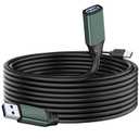 Kumiho 30FT USB 3.0 Extension Cable with Extension Chipsets Signal Booster Active Type A Male to A Female for PlayStation, Xbox, Keyboard, Mouse, USB Flash Drive, Printer, Camera and More