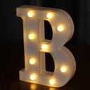 Light Up Letters, Led Letter Lights 26 Alphabet, Decorative Lighted Letter, Battery Powered Led Marquee Letters for Party, Bar, Night Light, Home Decor(B)