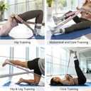Foot Pedal Resistance Band for Women Core Workout, Fabric Resistance Band with Handles 150lb Full-Body Exercise Band for Arm & Leg Muscle Training, Adjustable & Fixed Length Options