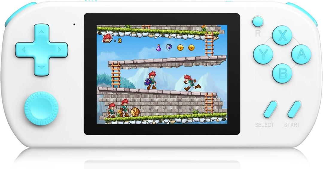 Handheld Games for Kids Adults with Built in 268 Classic Retro Video Games,3.0'' Color Screen Rechargeable Portable Arcade Gaming Player,Boys Girls Travel Electronics Toys Birthday Gift (C-White)
